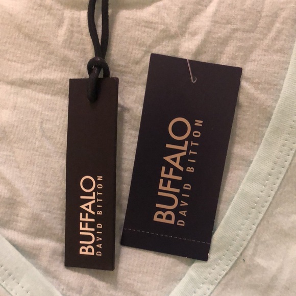 Buffalo David Bitton Olivia Peplum Top - Blue Grass - Picture 3 of 4